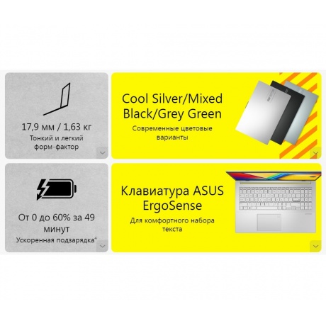 Ноутбук Asus Vivobook Go 15 OLED E1504FA-L1125 Mixed Black (90NB0ZR2-M005F0) - фото 35