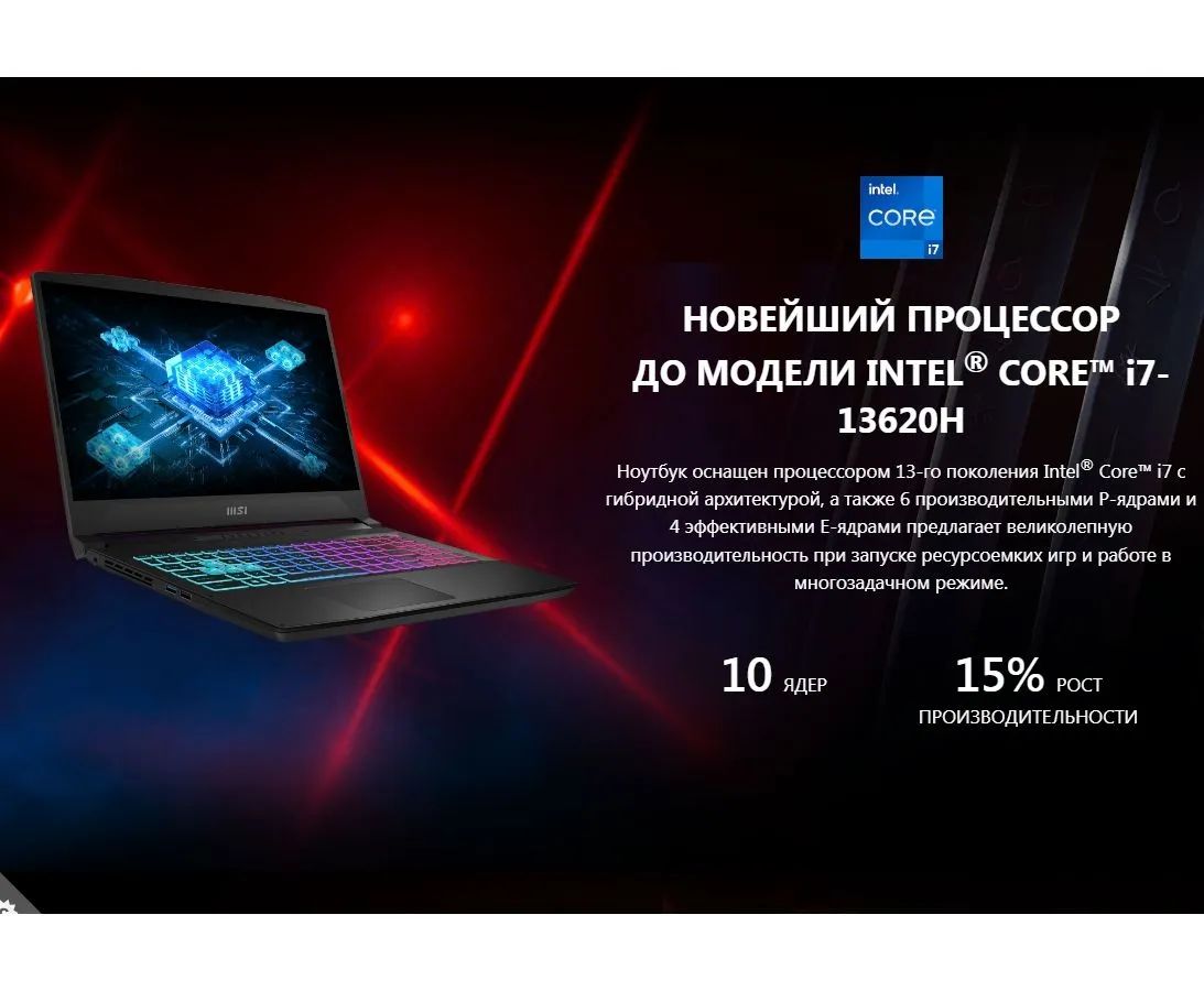 Ноутбук MSI MS-1585 Katana 15 B13VGK-1631XBY (9S7-158571-1631) - фото 9