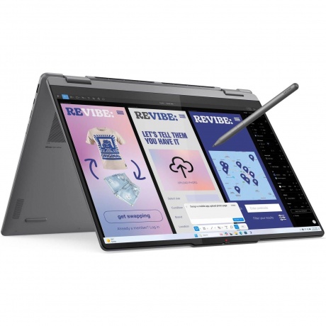 

Ноутбук Lenovo Yoga 7 2-in-1 16ILL10 Intel Core Ultra 5 226V/16Gb (soldered D5)/SSD512Gb/UMA/16"/IPS/WUXGA/1920x1200/60Hz/Win11 (SL English)/Luna Grey/1.92kg (83JT0000US), Серый