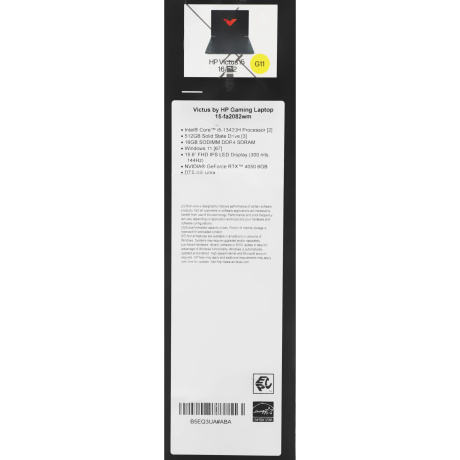 Ноутбук HP Victus 15-fa2082wm 15.6" IPS FHD Core i5 13420H 16Gb SSD512Gb RTX4050 6Gb Win 11 Home silver (B5EQ3UA) - фото 24
