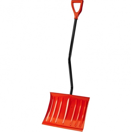 Лопата снеговая СИБИН ЛС-460, ширина 460 мм, стальная, с эргономичным стальным черенком, V-ручка, (421849) - фото 4
