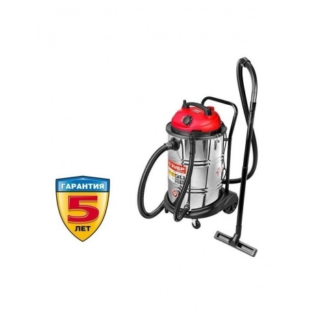 Пылесос строительный Зубр ПУ-60-1400 М4 серый - фото 2