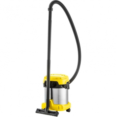Пылесос строительный Karcher WD 2 Plus S V-15/4/18 1000Вт (уборка: сухая/сбор воды) желтый - фото 3