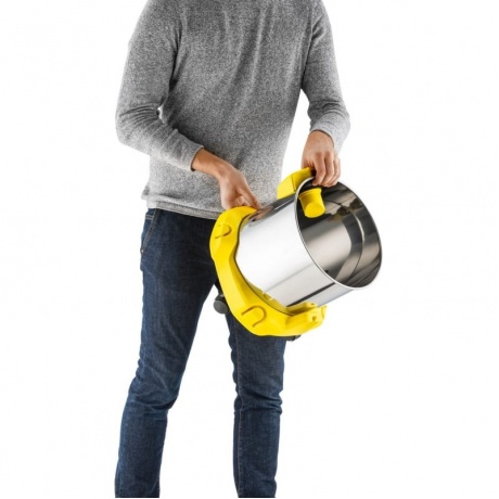 Пылесос строительный Karcher WD 2 Plus S V-15/4/18 1000Вт (уборка: сухая/сбор воды) желтый - фото 10