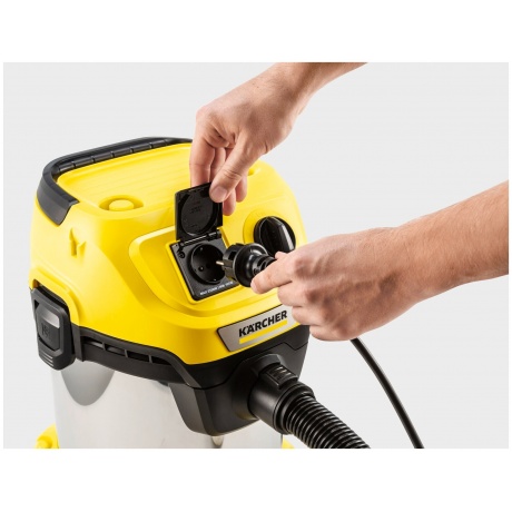 Пылесос строительный Karcher WD 3 P S V-17/4/20 1000Вт (уборка: сухая/сбор воды) желтый - фото 5