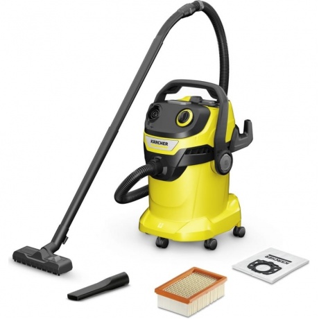 Пылесос строительный Karcher WD 5 V-25/5/22 1100Вт (уборка: сухая/сбор воды) желтый