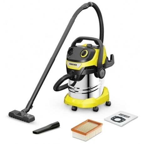 

Пылесос строительный Karcher WD 5 S V-25/5/22 1100Вт (уборка: сухая/сбор воды) желтый