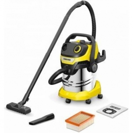 Пылесос строительный Karcher WD 5 S V-25/5/22 1100Вт (уборка: сухая/сбор воды) желтый