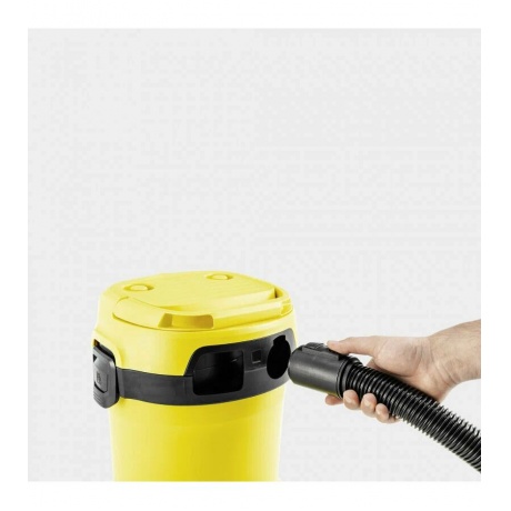 Строительный пылесос Karcher WD 2 Plus V-12/4/18 1000Вт (уборка: сухая/сбор воды) желтый - фото 7