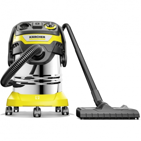 Строительный пылесос Karcher WD 5 P S V-25/5/22 1100Вт (уборка: сухая/сбор воды) желтый - фото 2