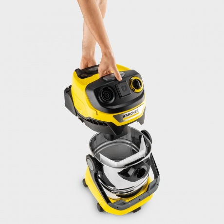 Строительный пылесос Karcher WD 5 P S V-25/5/22 1100Вт (уборка: сухая/сбор воды) желтый - фото 7
