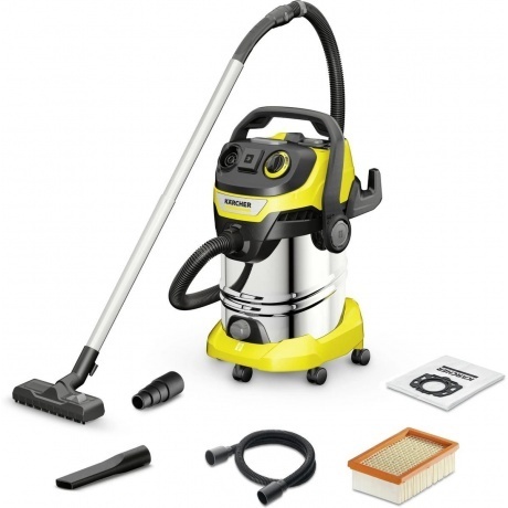 

Строительный пылесос Karcher WD 6 P S V-30/6/22/T 1300Вт (уборка: сухая/сбор воды) желтый
