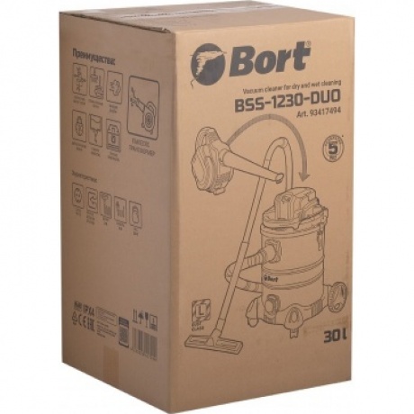 Пылесос для сухой и влажной уборки Bort BSS-1230-DUO - фото 2