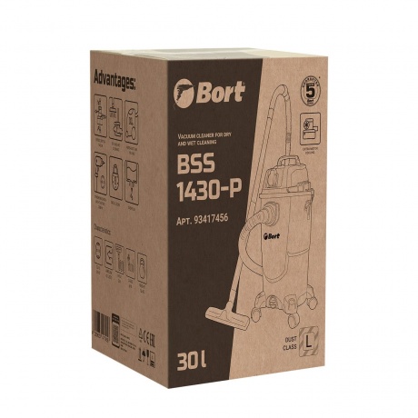 Пылесос для сухой и влажной уборки Bort BSS-1430-P - фото 8