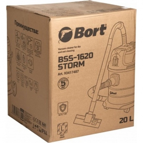 Пылесос для сухой и влажной уборки Bort BSS-1620-STORM - фото 11