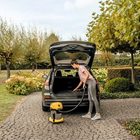 Строительный пылесос Karcher WD 3 S V-15/4/20 1000Вт (уборка: сухая/сбор воды) желтый - фото 7
