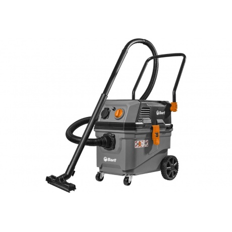 

Пылесос строительный Bort BAX-700 1600Вт (уборка: сухая/влажная) серый