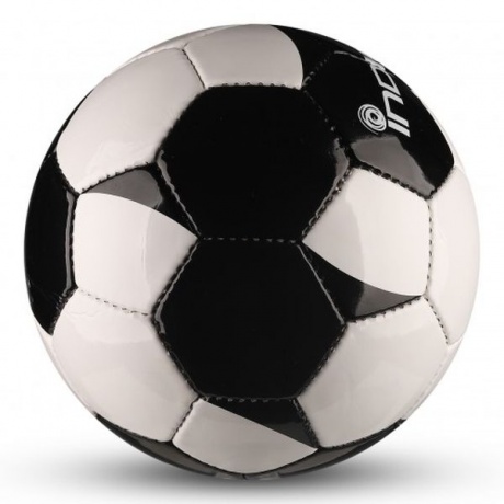 Мяч футбольный №4 INDIGO STRONG тренировочный (PU SEMI) Юниор, IN033, Бело-черный, - фото 2
