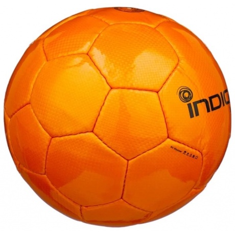 Мяч футбольный №5 INDIGO MATEO тренировочный (PU 1.6 мм), N004, Оранжевый, - фото 2