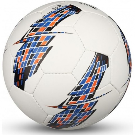 Мяч футбольный №5 INDIGO STONE Облегченный тренировочный (PU), IN028, Бело-черный, - фото 2