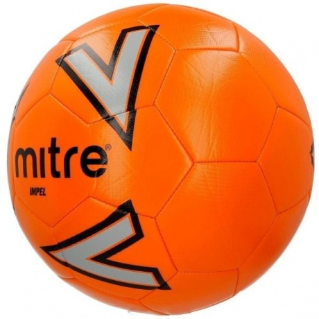 Мяч футбольный №5  MITRE IMPEL тренировочный (термопластичн.PU), BB1118OSL, Оранжево-серо-черный, - фото 2