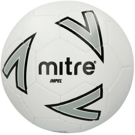 Мяч футбольный №4  MITRE IMPEL тренировочный (термопластичный PU), BB1118WIL, Бело-серо-черный, - фото 1