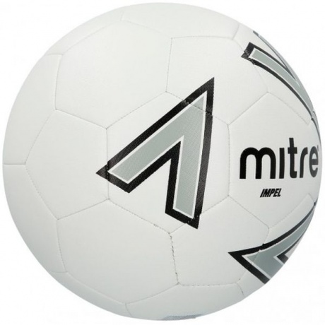 Мяч футбольный №4  MITRE IMPEL тренировочный (термопластичный PU), BB1118WIL, Бело-серо-черный, - фото 2