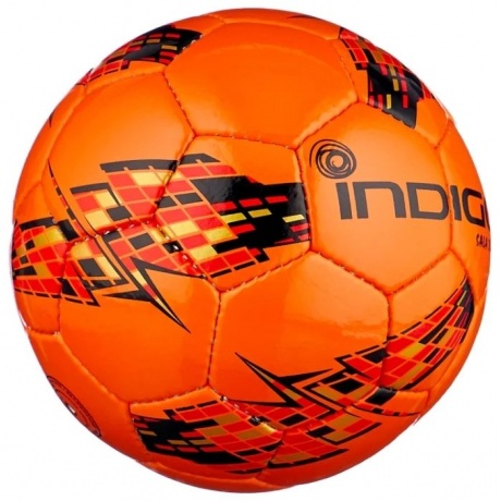 Мяч футбольный Футзал №3 INDIGO SALA JUNIOR тренировочный, F03, Оранжево-черный, - фото 2
