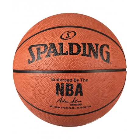 Мяч баскетбольный №6 SPALDING NBA SILVER с логотипом NBA, 83015, Оранжевый, - фото 4