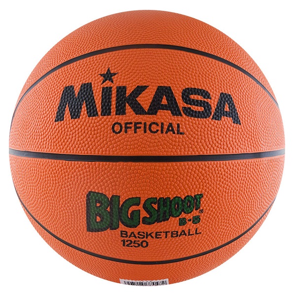 Мяч баскетбольный MIKASA, 8 панелей , резина, р.5, 1250, клееный