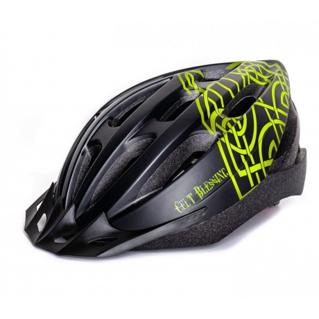 Вело Шлем взрослый, 19 вент. отверстий, VSH 23, Черно-зеленый, 56-59 - фото 1