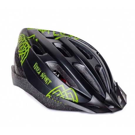 Вело Шлем взрослый, 19 вент. отверстий, VSH 23, Черно-зеленый, 56-59 - фото 2