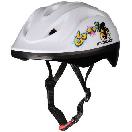 Вело Шлем детский INDIGO GO 8 вент. отверстий, IN071, Белый, S - фото 1