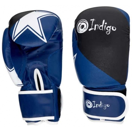 Перчатки боксёрские INDIGO  PVC, PS-505, Синий, 10 унций - фото 2