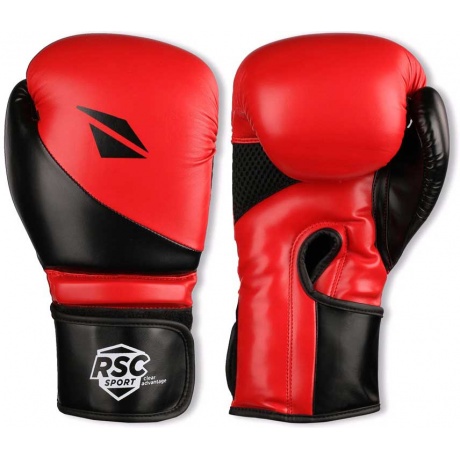Перчатки боксёрские RSC PU FLEX, BF BX 023, Красно-черный, 10 унций - фото 1
