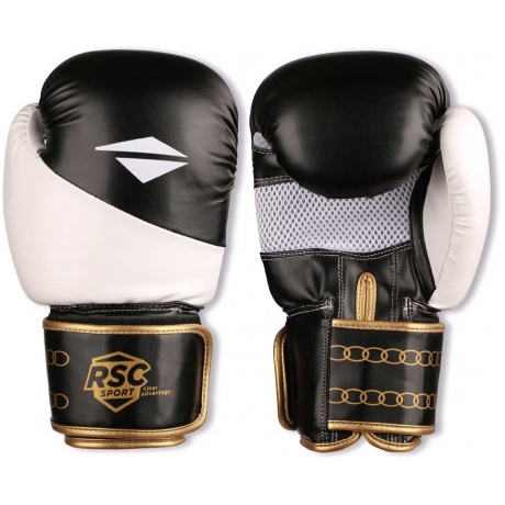Перчатки боксёрские RSC PU, BF BX 012, Бело-черный, 12 унций - фото 1