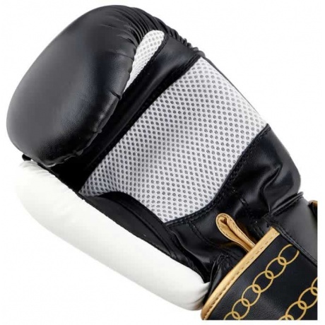 Перчатки боксёрские RSC PU, BF BX 012, Бело-черный, 12 унций - фото 6
