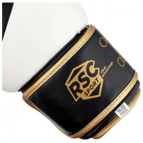 Перчатки боксёрские RSC PU, BF BX 012, Бело-черный, 12 унций - фото 7