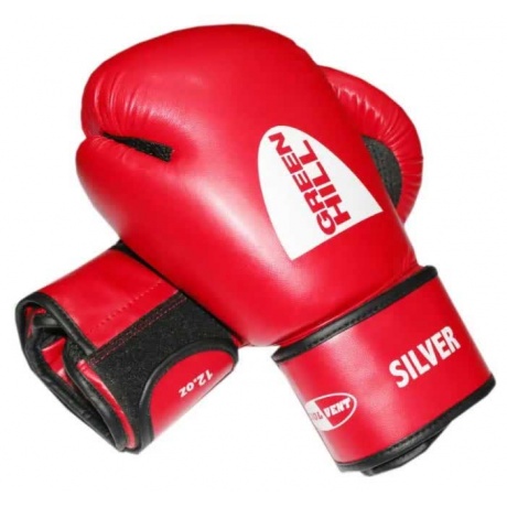 Перчатки боксёрские Green Hill SILVER и/к, BGS-2039, Красный, 12 унций - фото 2