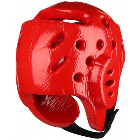 Шлем таэквондо литой, F081A, Красный, L - фото 2