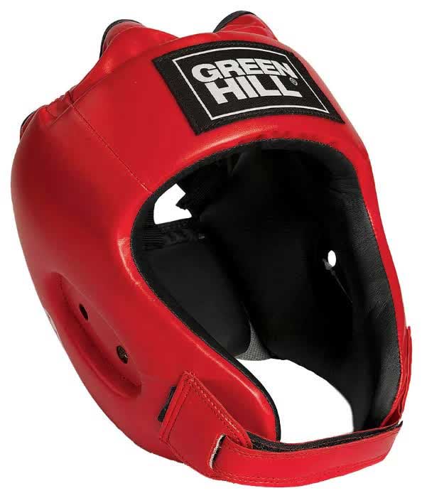

Шлем боксёрский Green Hill ALFA и/к, двойное крепление, HGA-4014, Красный, L