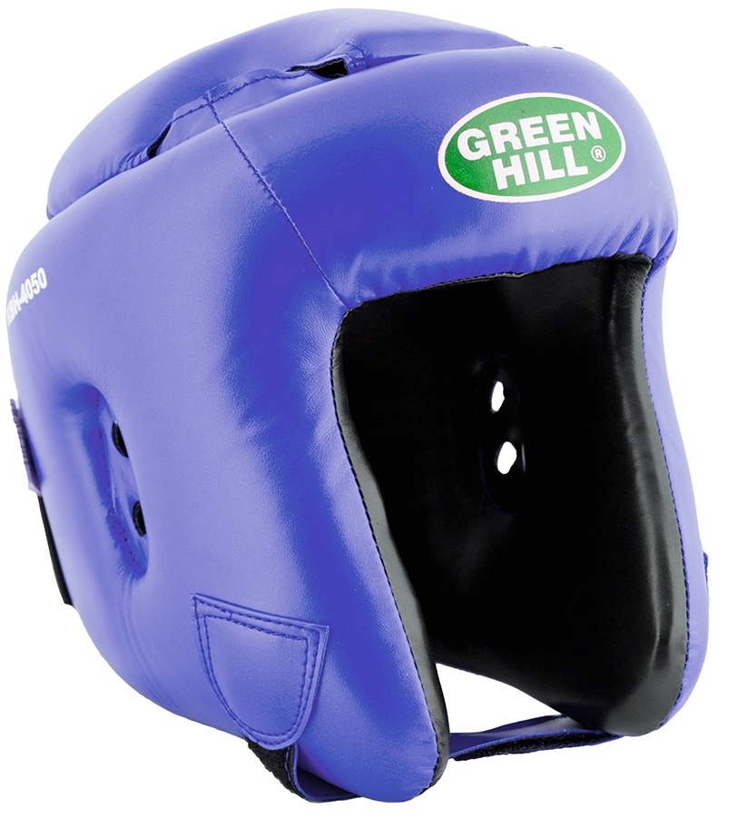 Шлем кикбоксерский Green Hill BRAVE PU FX для соревнований, KBH-4050, Синий, L