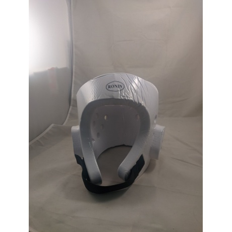 Шлем таэквондо литой, F081B, Белый, XL хорошее состояние - фото 2