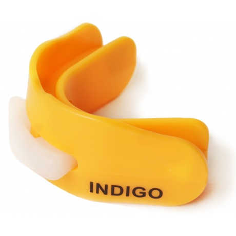 Капа 2 челюстная INDIGO термо в контейнере, MD-01-TP, Оранжевый, - фото 1