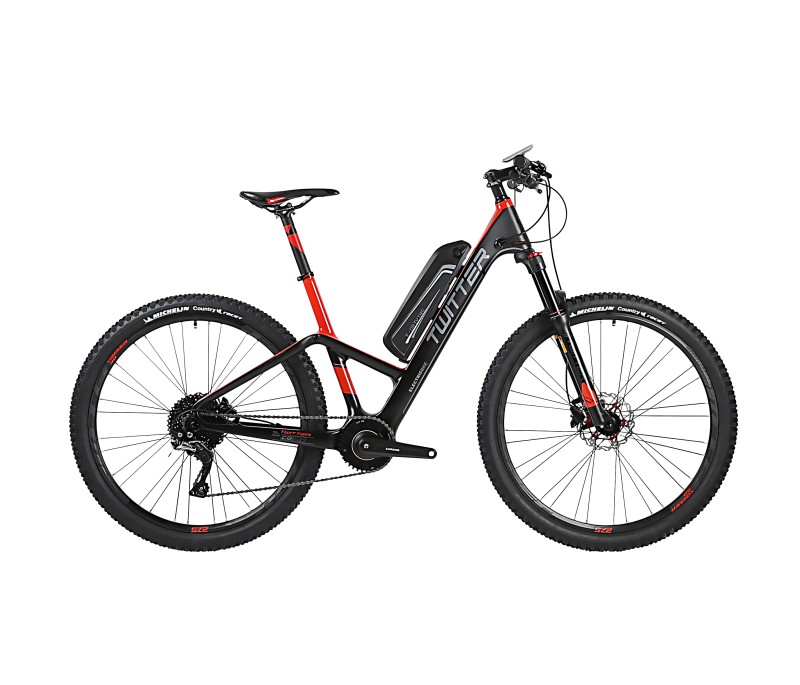 Электровелосипед Twitter TW-E9W (чёрно-красный, батарея LG 480 Вт*ч)