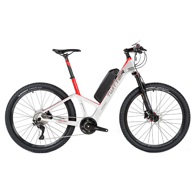 Электровелосипед Twitter TW-E9W (бело-красный, батарея LG 480 Вт*ч)