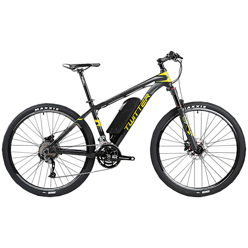 Электровелосипед Twitter MANTIS-E1-17 (чёрно-жёлтый, батарея LG 468 Вт*ч)