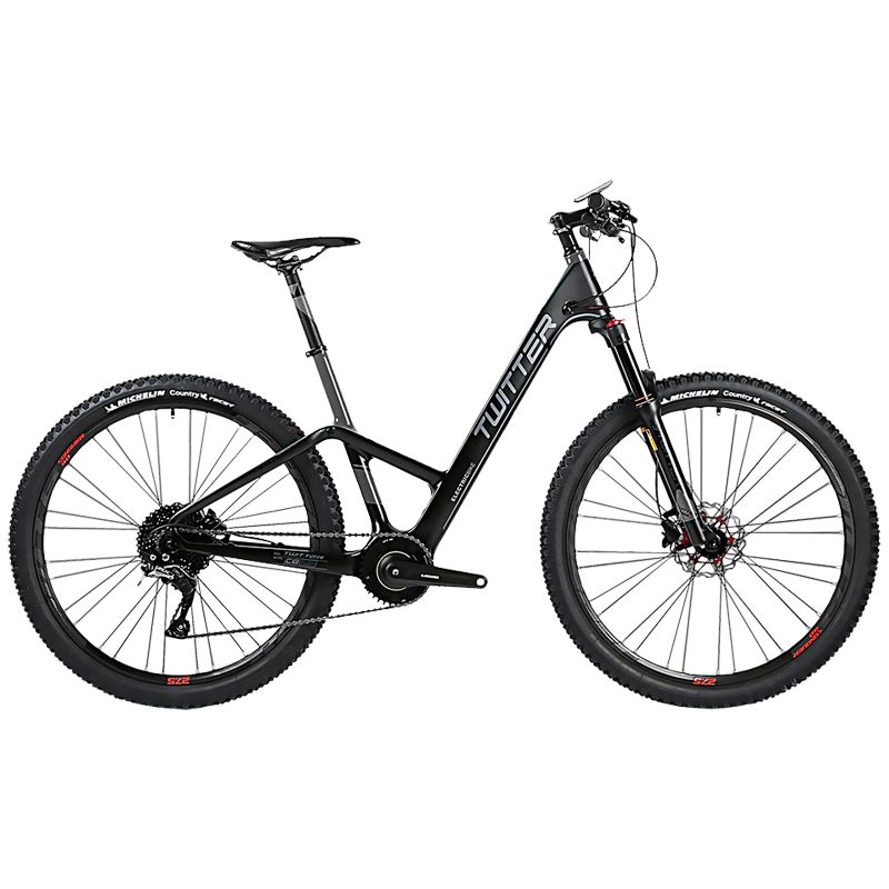 Электровелосипед Twitter TW-E9L (чёрно-серый, батарея LG 237,6 Вт*ч)