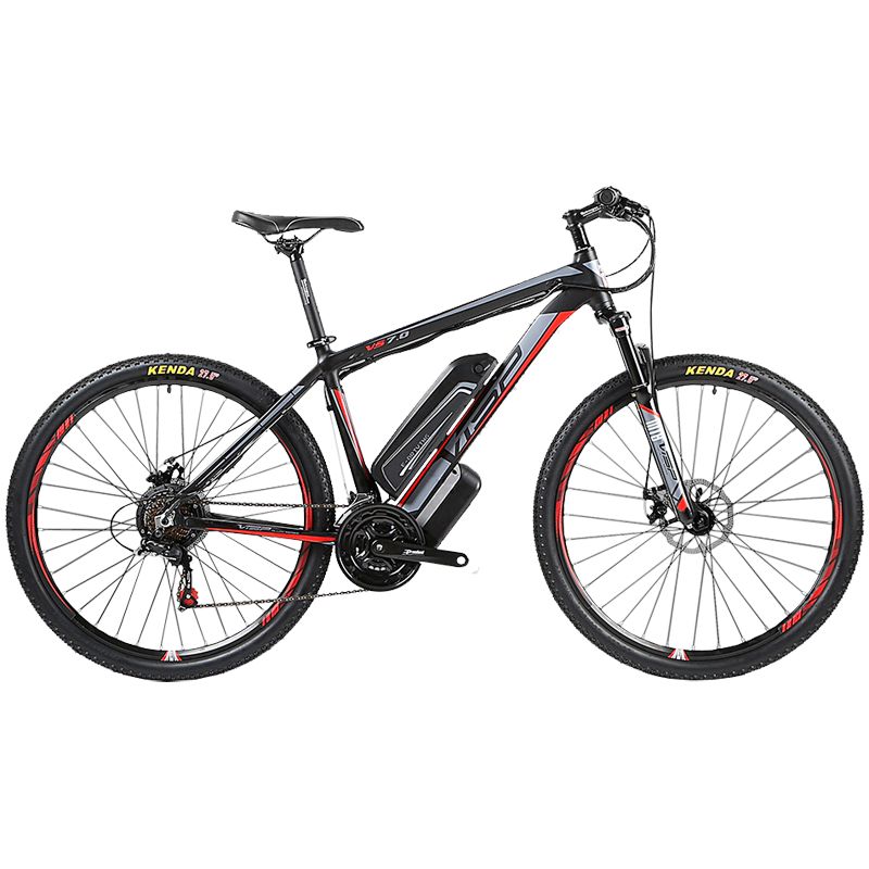 Электровелосипед Twitter VS7.0-ER100-17 (чёрно-красный, батарея LG 360 Вт*ч)