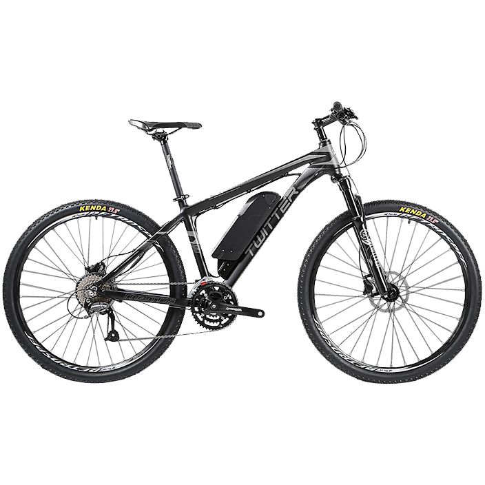 Электровелосипед Twitter MANTIS-E0-17 (чёрно-серый, батарея LG 360 Вт*ч)